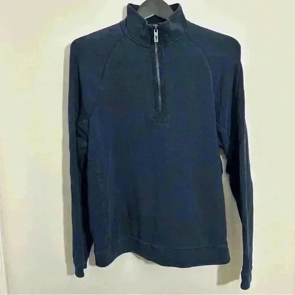 Tommy Bahama 1/4 Half Zip Pullover Sweater Men's Relax Navy Blue Size S - Picture 1 of 8